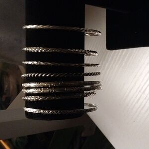 Sterling silver bangle bracelets. $25. Each.